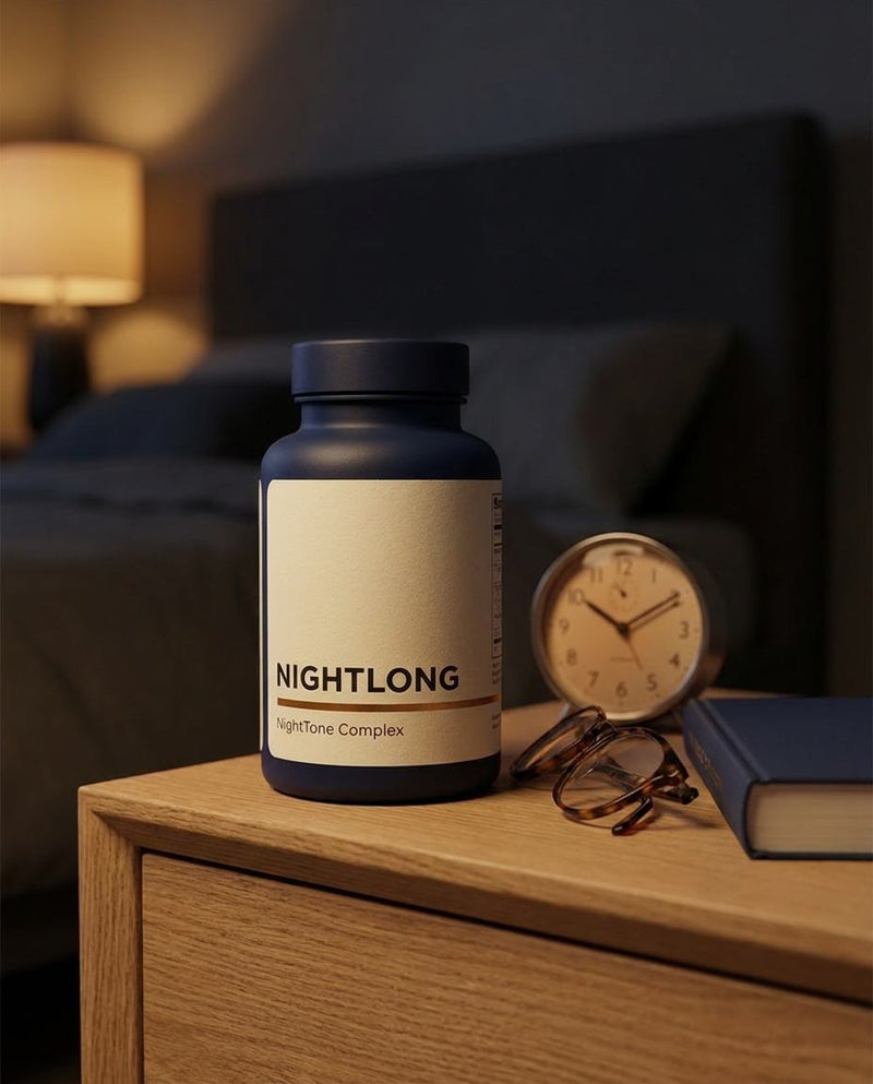 Nightlong on the nightstand at night