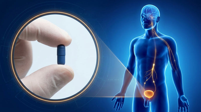 The interrupter, mapped: overnight bladder signaling is the leading cause of sleep interruption in men over 50. Illustration: Nightlong Journal.